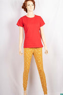 Ladies casual fit high waist printed Jeggings with Elasticated waistband.