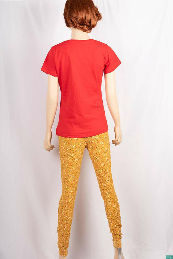 Ladies casual fit high waist printed Jeggings with Elasticated waistband.