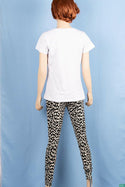 Ladies casual fit high waist printed Jeggings with Elasticated waistband.