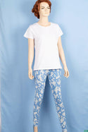 Ladies casual fit high waist printed Jeggings with Elasticated waistband.