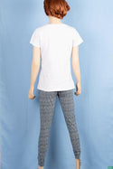 Ladies casual fit high waist printed Jeggings with Elasticated waistband.