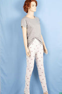 Ladies casual fit high waist printed Jeggings with Elasticated waistband.