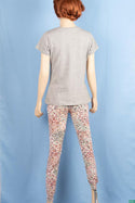 Ladies casual fit high waist printed Jeggings with Elasticated waistband.