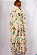 Ladies double part long dress with a nice flare. A nice smoky Stretchable chest sleeveless inner part including a beautiful full sleeve top part dress.
