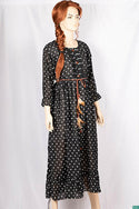 Ladies ruffles sleeve (full) double layered round neck long frock dress with a nice flare (an optional light fashionable belt).