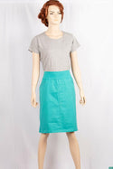 Ladies casual fit Stretchable waist skirt with pockets.
