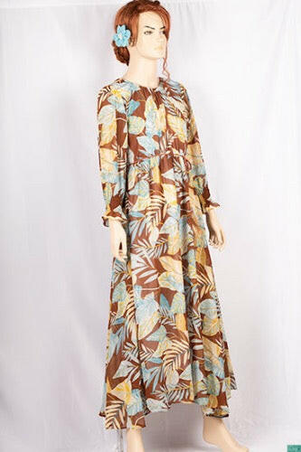 Ladies Smokey ruffles full sleeve double layered long dress in various colours print with a huge, beautiful flares and also can tie up with a fashionable belt of feather.
