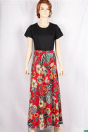 Ladies casual fit Stretchable waist skirts with Side optional belts.