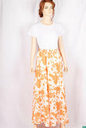 Ladies casual fit Stretchable waist skirts with Side optional belts.