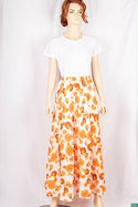 Ladies casual fit Stretchable waist skirts with Side optional belts.