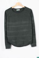 Ladies full sleeve casual fit round neck knitwear.