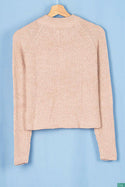 Ladies full sleeve casual fit round neck 1/4 zip Sweater.