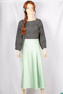 Ladies casual fit mid length Stylish skirts with Stretchable Waist.