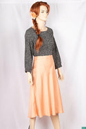 Ladies casual fit mid length Stylish skirts with side chain.