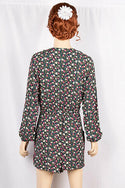 Ladies casual fit V neck full sleeve stylish romper with pockets in various printed colours