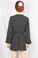 Ladies casual fit V neck full sleeve stylish romper with pockets in various printed colours