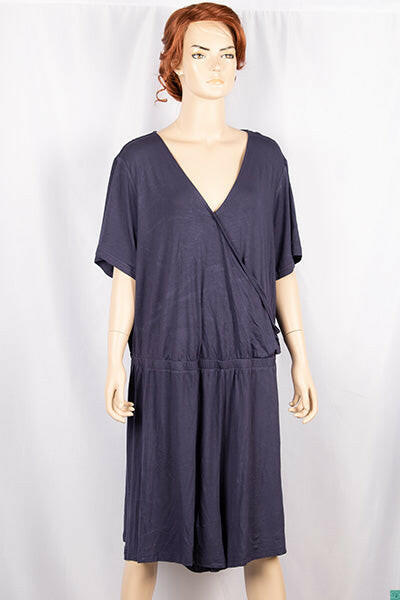 Ladies casual fit cris-cross V neck short sleeve stylish romper.