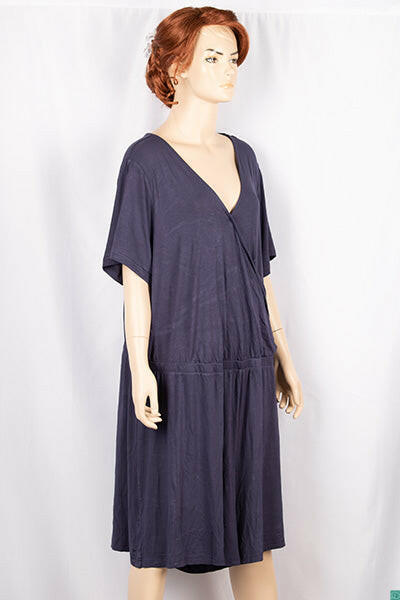 Ladies casual fit cris-cross V neck short sleeve stylish romper.
