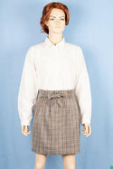 Ladies casual fit short length   Stretchy Stylish skirts with a fashionable bow belt.
