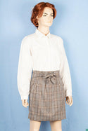 Ladies casual fit short length   Stretchy Stylish skirts with a fashionable bow belt.