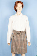 Ladies casual fit short length   Stretchy Stylish skirts with a fashionable bow belt.