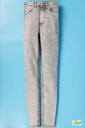 Ladies regular fit faded Jeans in Ash.