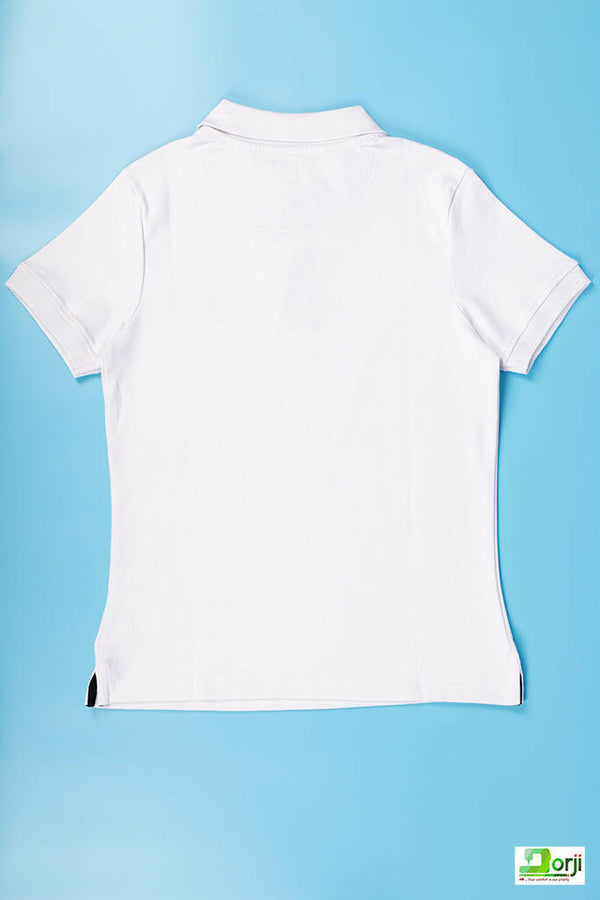 Ladies Short Sleeve Polo, White