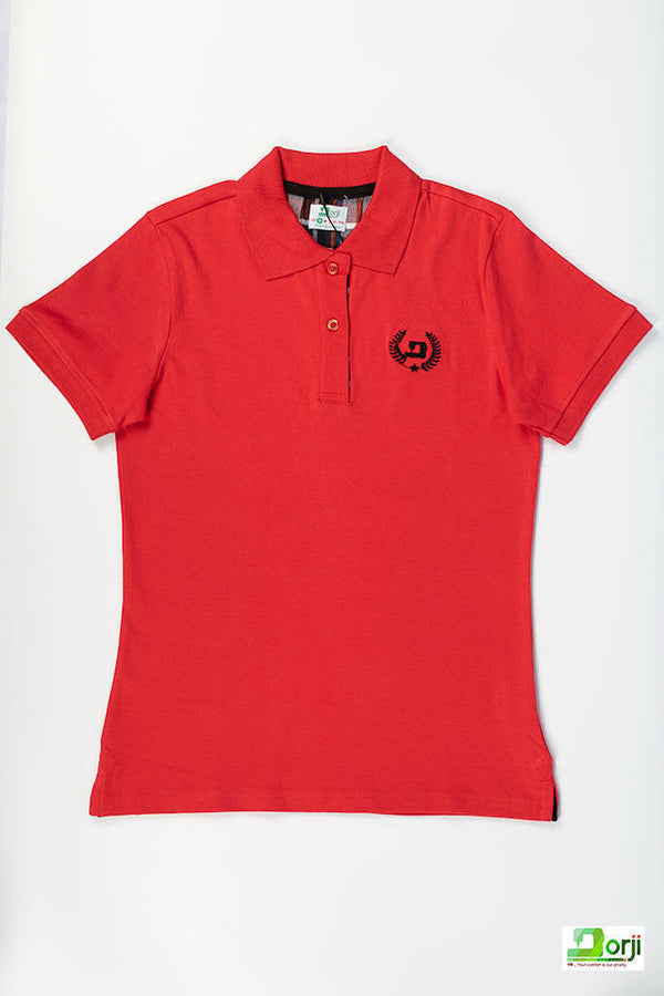 Ladies Short Sleeve Polo, Red
