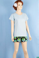 Ladies round neck regular fit short sleeve T-shirts.