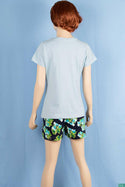 Ladies round neck regular fit short sleeve T-shirts.