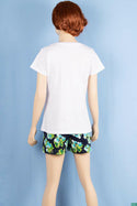 Ladies round neck regular fit short sleeve T-shirts.