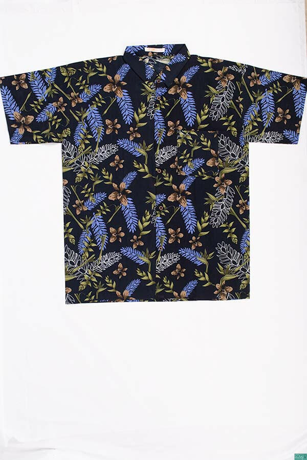 Men’s half sleeve slim fit violet floral print summer Shirts.