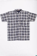 Men’s half sleeve slim fit summer Shirts on Navy and cream square pattern prints.