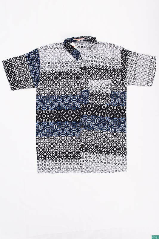 Men’s half sleeve slim fit mixed swirl pattern prints summer Shirts.