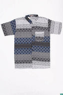Men’s half sleeve slim fit mixed swirl pattern prints summer Shirts.