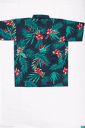Men’s half sleeve slim fit summer red floral shirts with green In various colours.