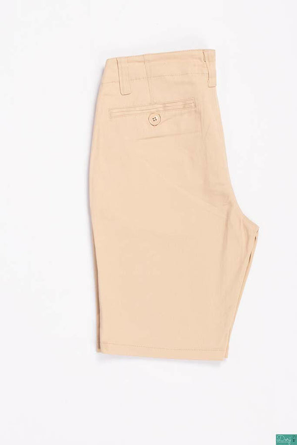 Men’s Casual Shorts are with pockets in denim Tan colours.