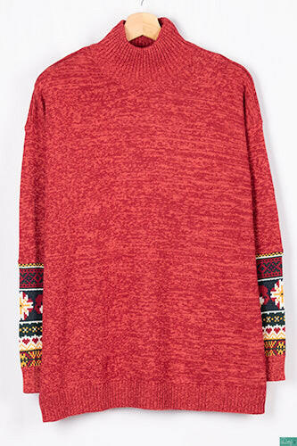 Men’s full sleeve oversized high neck loose fit sweater in various colours with nice knitted design in hand.
