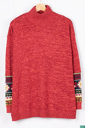 Men’s full sleeve oversized high neck loose fit sweater in various colours with nice knitted design in hand.