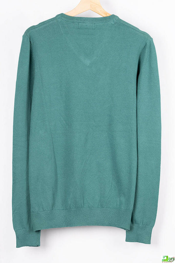 Men's V neck loose fit full sleeve soft light sweater