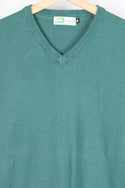 Men's V neck loose fit full sleeve soft light sweater