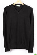 Men's V neck loose fit full sleeve soft light sweater