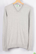 Men's V neck loose fit full sleeve soft light sweater