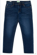 Men's regular fit Denim Jeans in Darkest Blue.