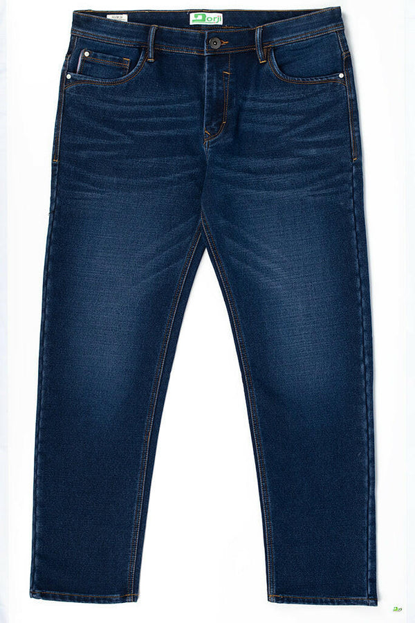 Men's regular fit Denim Jeans in Darkest Blue.
