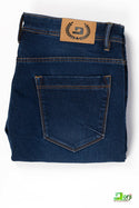 Men's regular fit Denim Jeans in Darkest Blue.