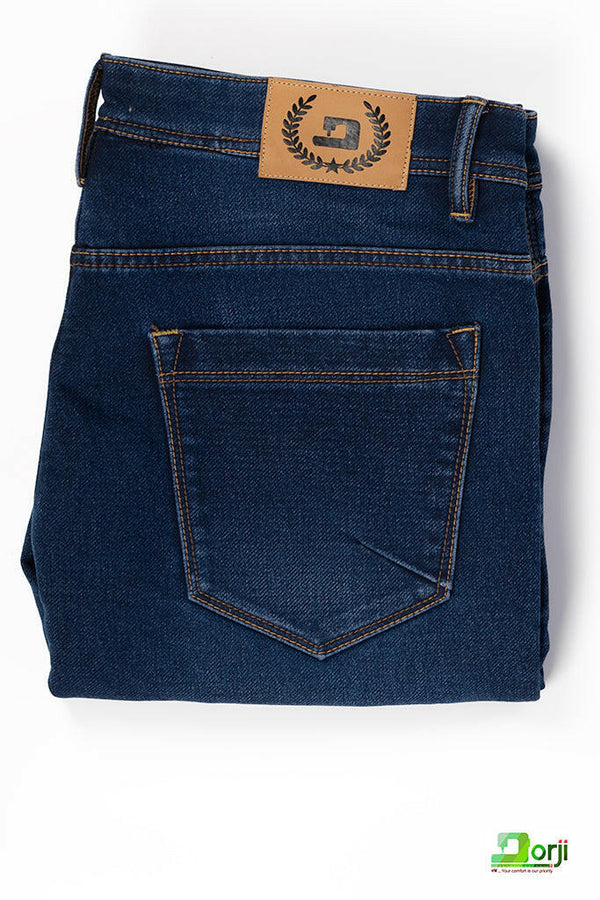Men's regular fit Denim Jeans in Darkest Blue.
