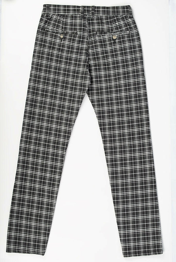 Men's slim fit Check Pants