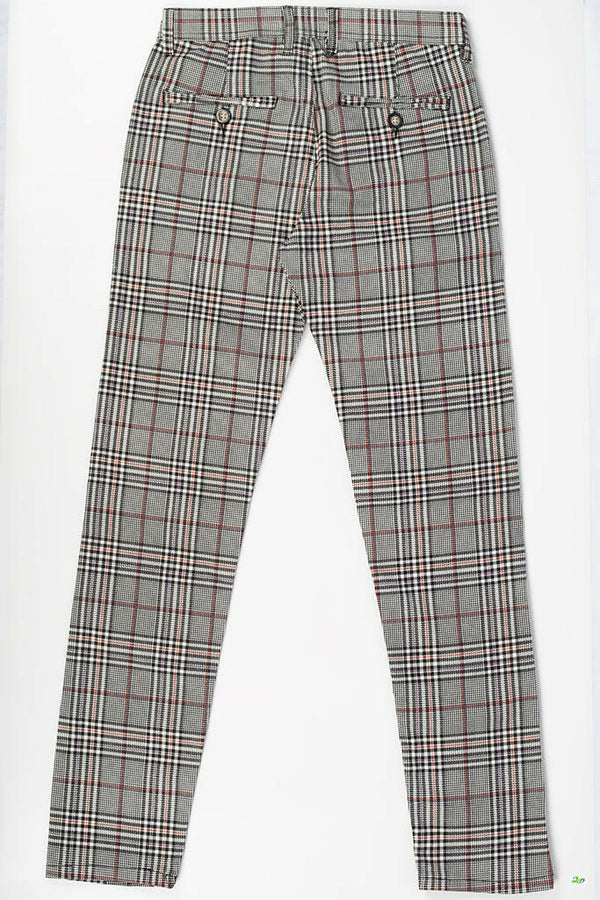 Men's slim fit Check Pants