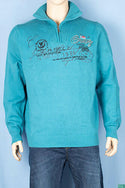 Men’s full sleeve casual fit high neck 1/4 zip sweater.